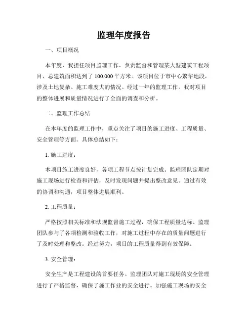 监理年度报告