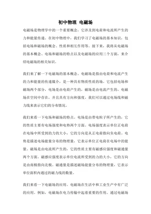 初中物理 电磁场
