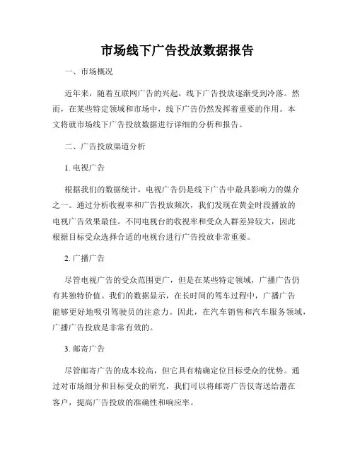 市场线下广告投放数据报告