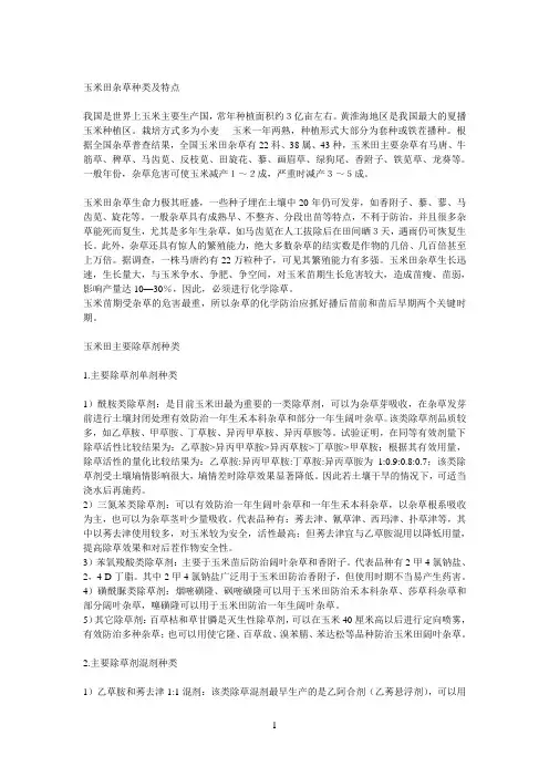 玉米杂草