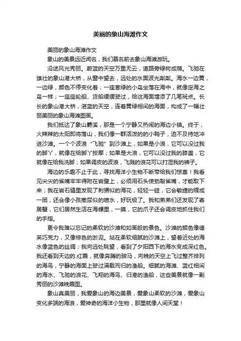 美丽的象山海滩作文