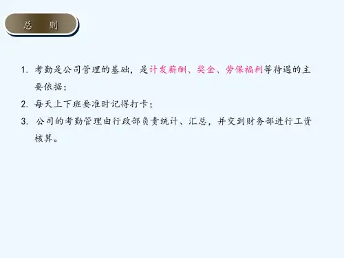 考勤管理制度培训课件