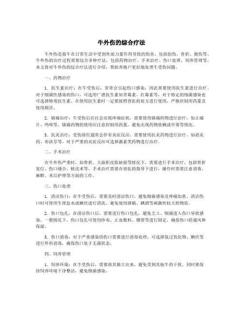 牛外伤的综合疗法