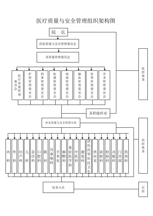 医疗质量管理组织架构图(修改)