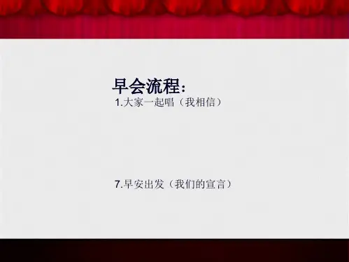 优选金融公司早会模板ppt(共16张PPT)