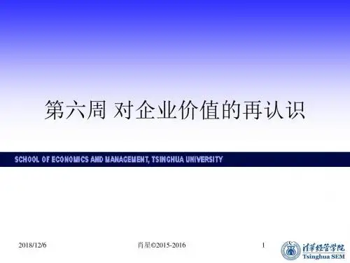 肖星老师《财务分析与决策》第六周辅助资料