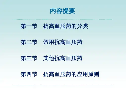 第二十四章 抗高血压药 ppt课件