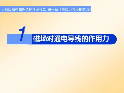 1.1磁场对通电导线的作用力课件高二下学期物理人教版选择性