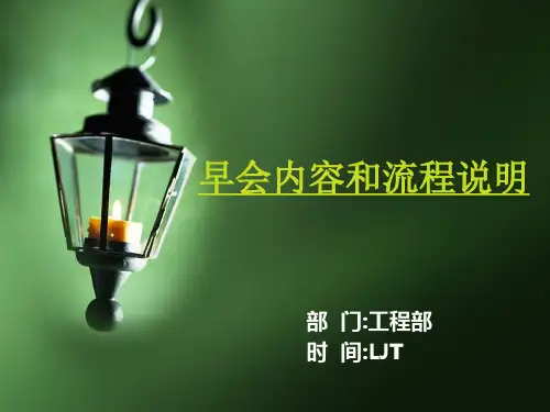 工程部早会内容和流程说明PPT