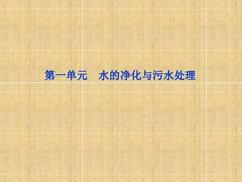 水的净化与污水处理学习课件PPT