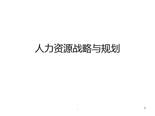 人力资源战略与规划规划PPT课件