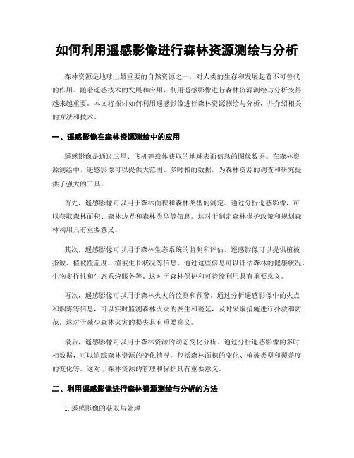 如何利用遥感影像进行森林资源测绘与分析