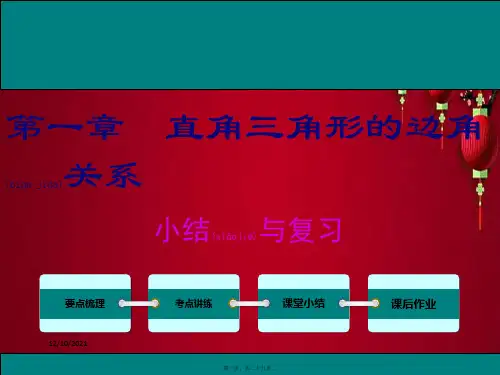 九年级数学下册 第一章 直角三角形的边角关系小结与复习教学课件下册数学课件
