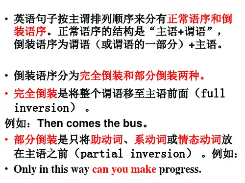 英语语法倒装句ppt课件