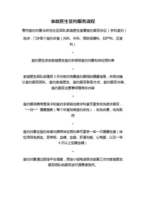 签约服务流程
