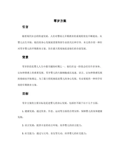 零岁方案_精品文档