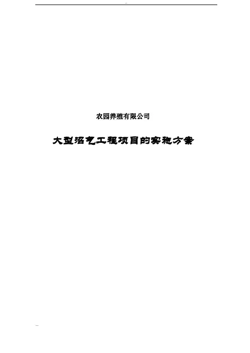 大型沼气工程项目的实施方案
