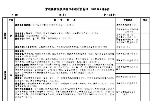 穿脱隔离衣技术操作考核评价标准