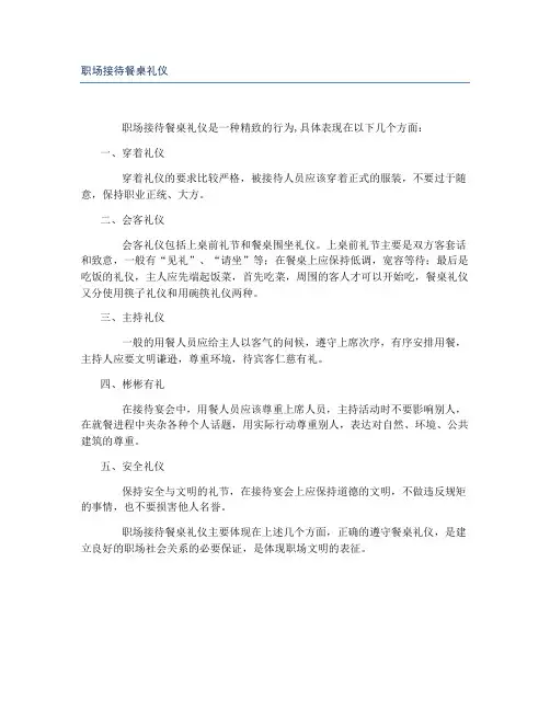 职场接待餐桌礼仪