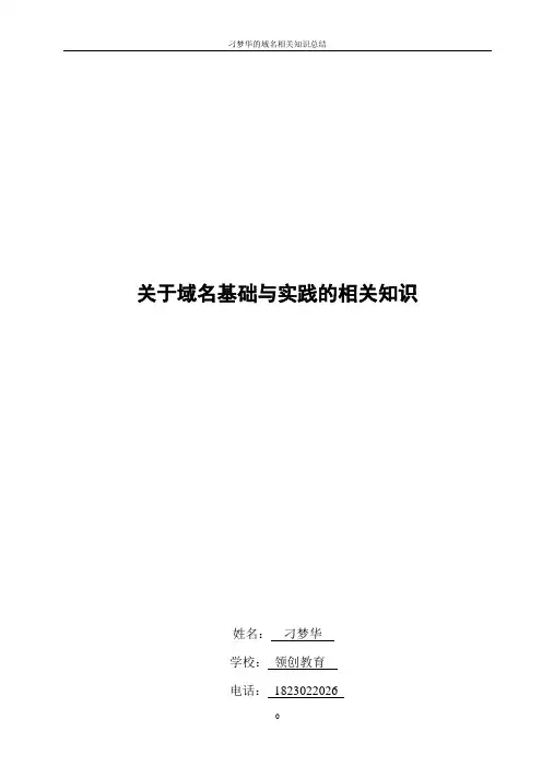 关于域名基础与实践的相关知识