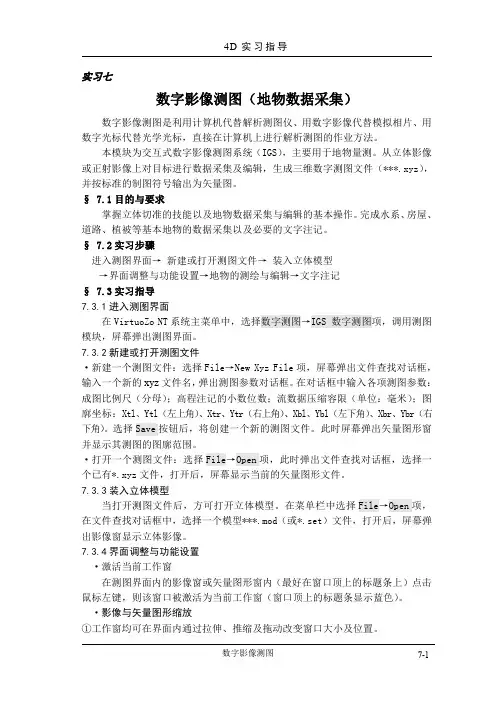 数字影像测图及DLG生成