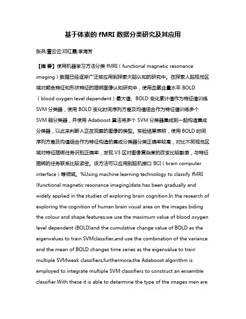 基于体素的 fMRI 数据分类研究及其应用