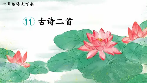 统编版语文一年级下册11课《古诗二首》生字讲解课件