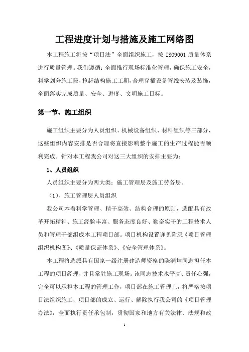工程进度计划与措施及施工网络图