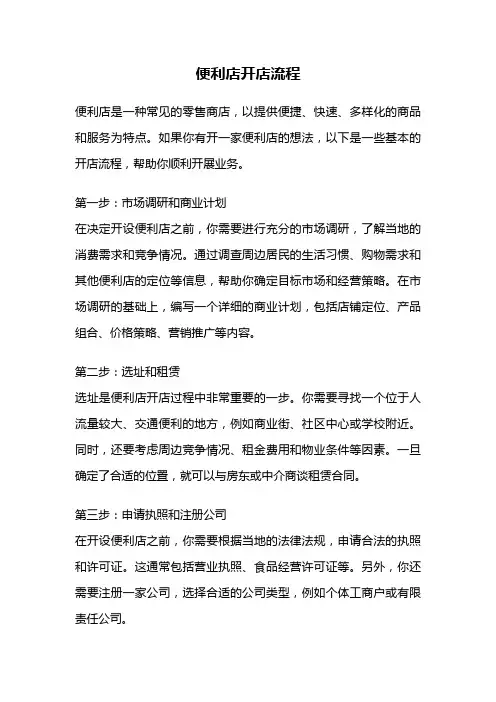 便利店开店流程