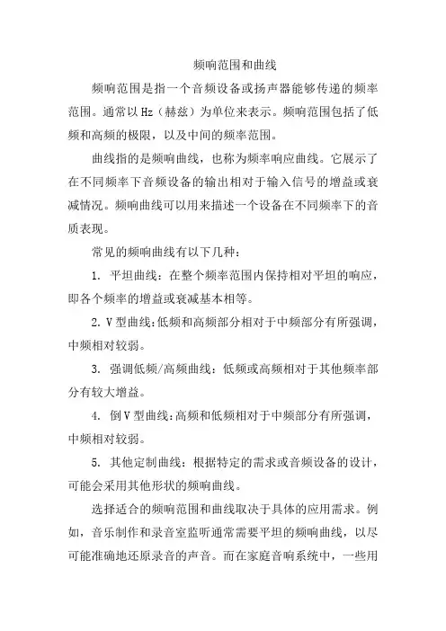 频响范围和曲线