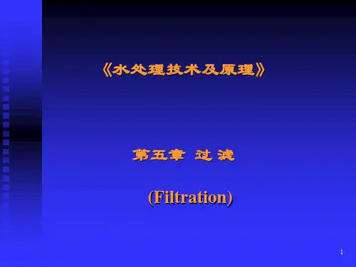 《水处理技术及原理》第6章-过滤