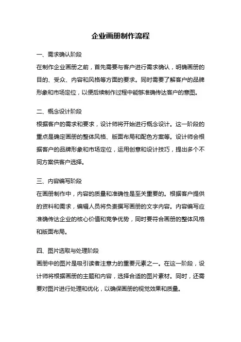 企业画册制作流程