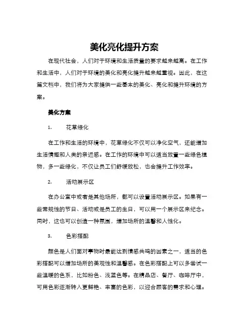 美化亮化提升方案