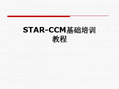 STAR-CCM基础培训教程