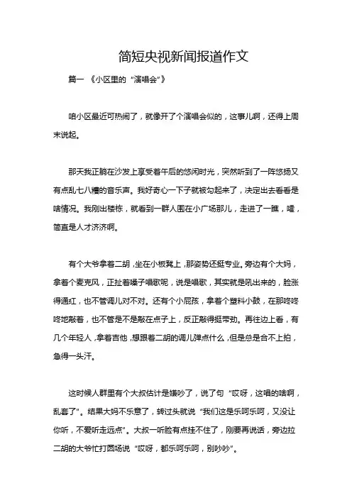 简短央视新闻报道作文