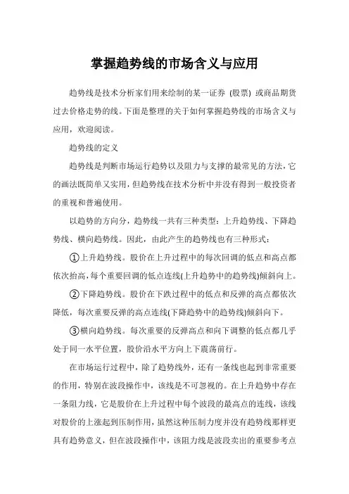掌握趋势线的市场含义与应用