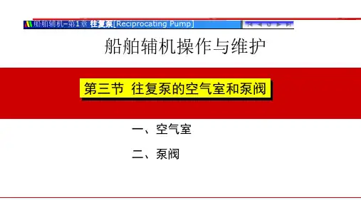 船舶辅机操作与维护教学培训：往复泵的空气室和泵阀