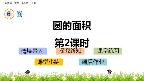 苏教版五年级下册数学《圆的面积》圆PPT课件(第2课时)