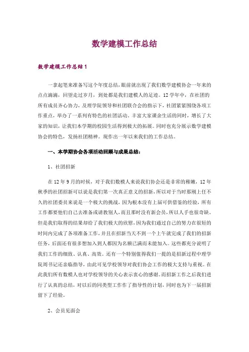 数学建模工作总结_1