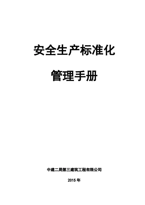 建筑行业安全生产标准化管理手册(234页)