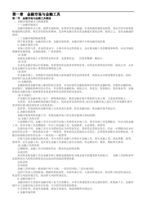 中级经济师金融知识点汇总