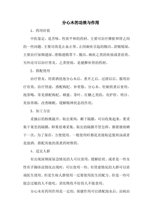 分心木的功效与作用
