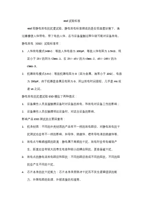 esd试验标准