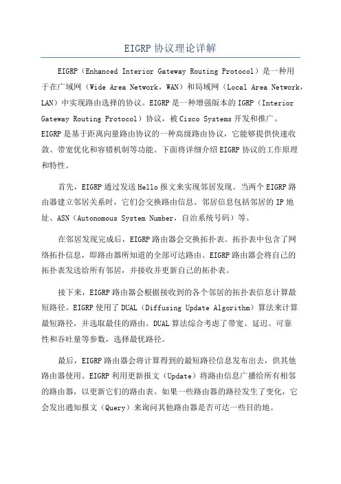 EIGRP协议理论详解