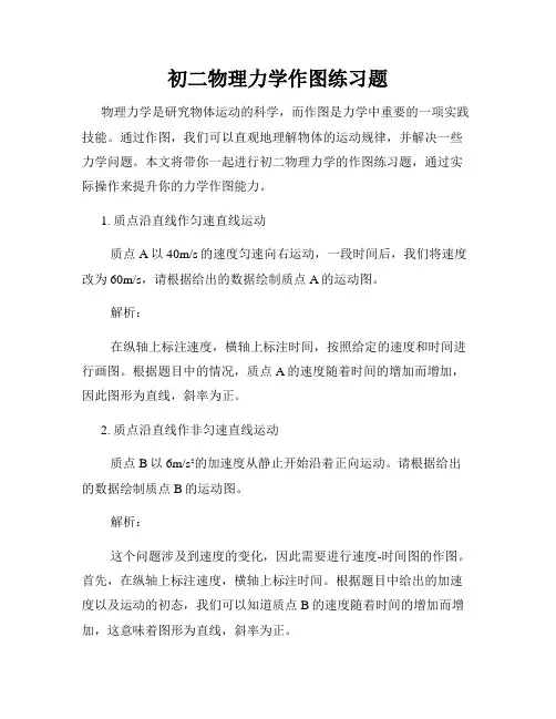 初二物理力学作图练习题