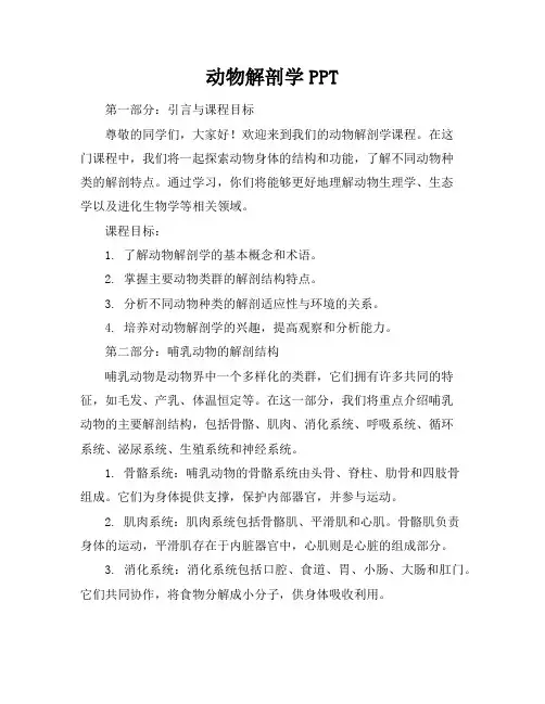 动物解剖学PPT