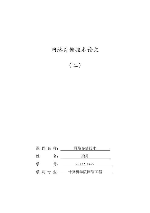 网络存储技术论文(二)