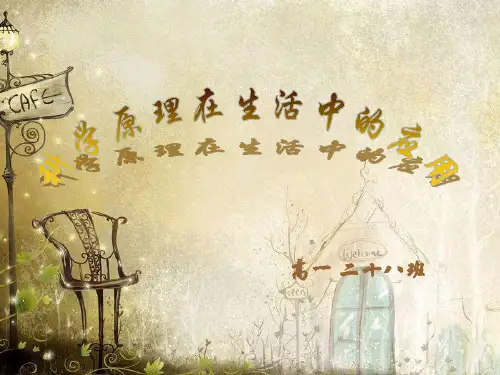 科学原理在生活中的应用