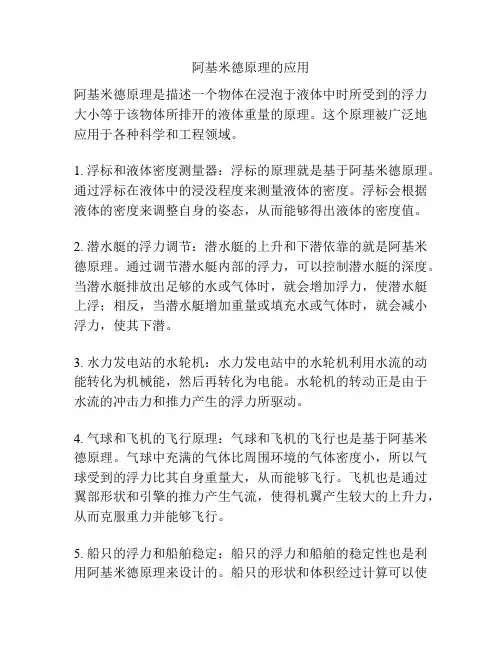 阿基米德原理的应用