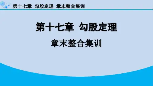 2024年第十七章勾股定理课堂复习题及答案章末整合集训 (1)
